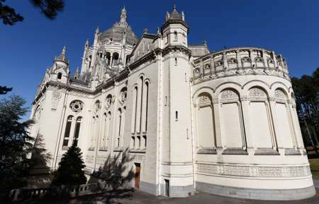 The famous basilica of St. Therese of Lisieux in Normandy, France.の写真素材