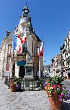 Town hall of Trouville-sur-Mer, Normandy, Franceの写真素材