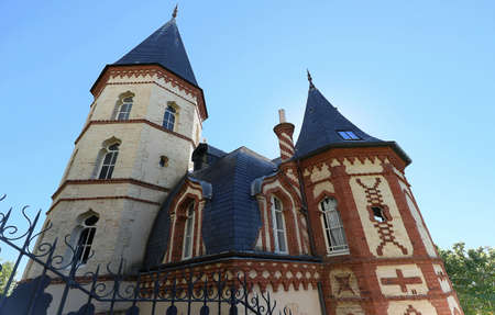 Luxury buildings on the coastline of Trouville, famous french resort in Normandyの写真素材