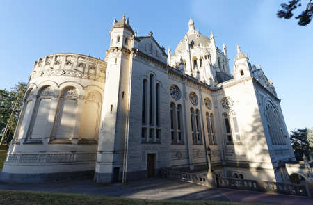 The famous basilica of St. Therese of Lisieux in Normandy, France.の写真素材