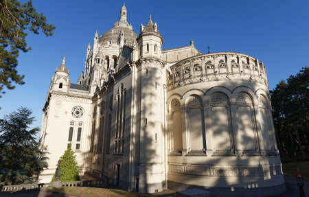 The famous basilica of St. Therese of Lisieux in Normandy, France.の写真素材