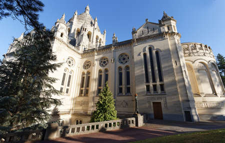 The famous basilica of St. Therese of Lisieux in Normandy, France.の写真素材