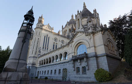 The famous basilica of St. Therese of Lisieux in Normandy, France.の写真素材
