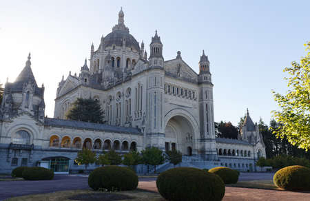 The famous basilica of St. Therese of Lisieux in Normandy, France.の写真素材
