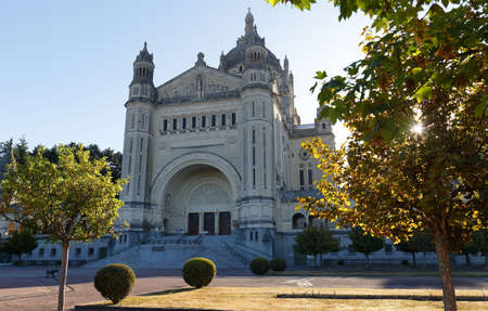 The famous basilica of St. Therese of Lisieux in Normandy, France.の写真素材