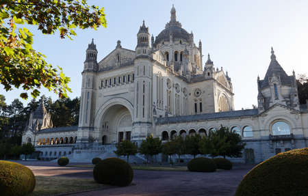 The famous basilica of St. Therese of Lisieux in Normandy, France.の写真素材