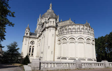 The famous basilica of St. Therese of Lisieux in Normandy, France.の写真素材