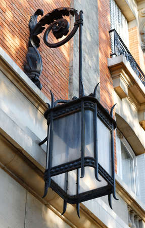 Old-fashioned streetlamp in Paris, Franceの写真素材