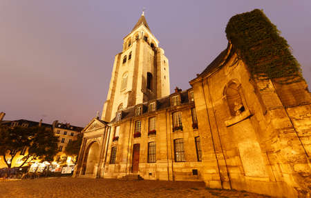 Church of Abbey of Saint Germain-des-Pres, the oldest church in Paris -10th-12th centuries.の写真素材