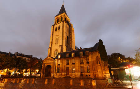 Church of Abbey of Saint Germain-des-Pres, the oldest church in Paris -10th-12th centuries.の写真素材