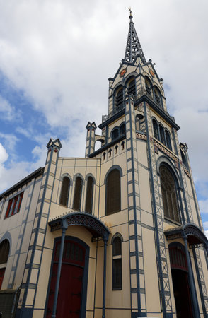 St. Louis Cathedral, Fort de France, in the French Caribbean island of Martiniqueの写真素材