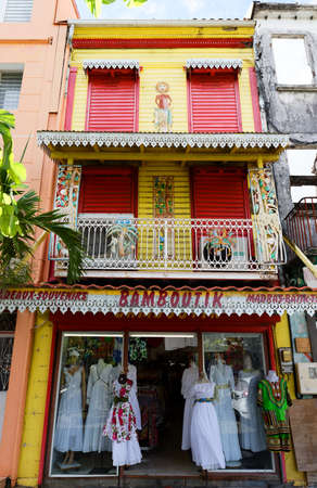 Souvenir and gift shop Bamboutik located in the centre of Fort de France, Martinique island.のeditorial素材