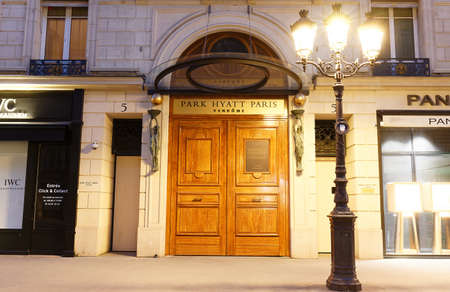 Park Hyatt Paris-Vendome is the luxury hotel palace located at rue de la Paix, near Place Vendome and the Opera Garnier palace.のeditorial素材