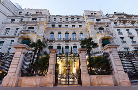 Shangri-La Hotel, Paris is an elegant luxury Palace Hotel In the former home of Prince Roland Bonaparte, overlooking the Eiffel Tower and River Seine.のeditorial素材