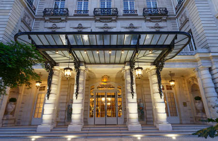 Shangri-La Hotel, Paris is an elegant luxury Palace Hotel In the former home of Prince Roland Bonaparte, overlooking the Eiffel Tower and River Seine.のeditorial素材