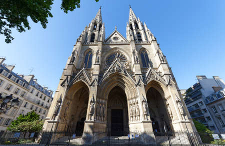 The catholic Basilica of Saint Clotilde , Paris, France.の写真素材