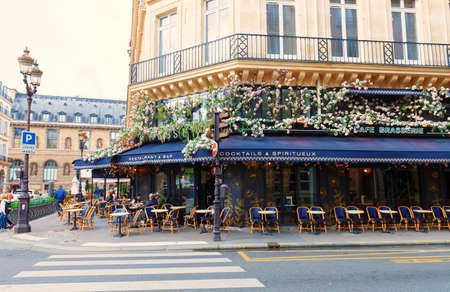 Musset is traditional French cafe located in historical centre of Paris, near the Louvre museum.のeditorial素材