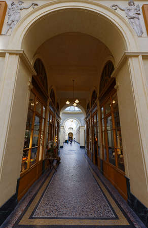 The Galerie Vivienne is a historical passage in Paris, France.のeditorial素材