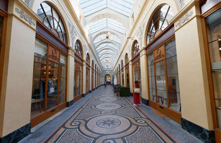 The Galerie Vivienne is a historical passage in Paris, France.のeditorial素材