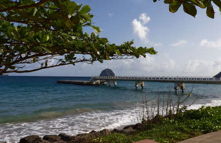 The picturesque Caribbean beach , Martinique island, French West Indies.の写真素材