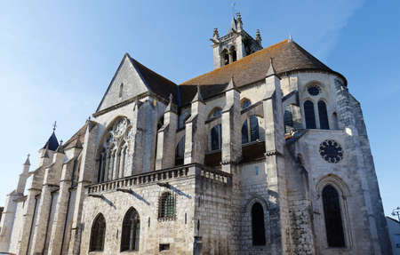 Church Notre-Dame de Moret-sur-Loing. Moret-sur-Loing is a commune in Seine-et-Marne department in the Ile-de-France region .の写真素材