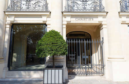 Christies is one of the best worldwide-known auction houses In Paris. Christies headquarters are located in this gorgeous 1913 building near Elysees palace.のeditorial素材