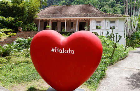 The giant sign of heart in garden of Balata, Martinique island, French West Indies.のeditorial素材