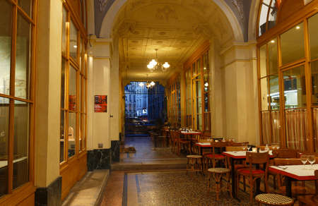 The Galerie Vivienne is a historical passage in Paris, France.のeditorial素材