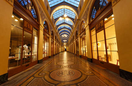 The Galerie Vivienne is a historical passage in Paris, France.のeditorial素材