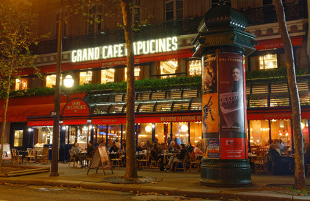 Le Grand Cafe Capucines is the legendary and famous brasserie Grands Boulevards. It has a great location: close to the Opera Garnier and the Grand Rex.のeditorial素材