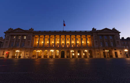 The Hotel de la Marine is an iconic monument on Concorde square . Until 1798, it housed the Garde-Meuble de la Couronne, before becoming the headquarters of France navy ministry for over 200 years.のeditorial素材