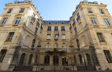 The Embassy of Belgium in France is the diplomatic representation of Belgium in France. It is located at Tilsitt street , in the 17th arrondissement of Parisのeditorial素材