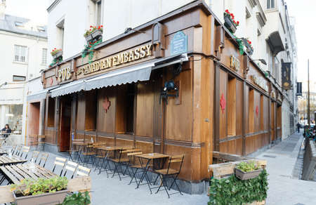 The Canadian Embassy Pub is restaurant with Canadian dishes in a North American sports bar environment located in Porte Maillot district.のeditorial素材