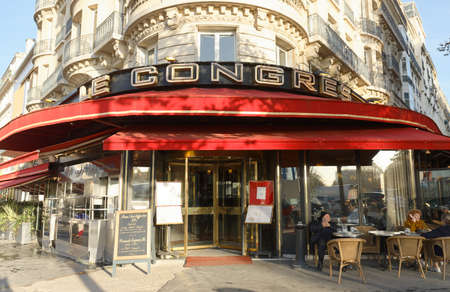 Le Congres Maillot is traditional French restaurant located near the Palais des Congres convention centre .のeditorial素材