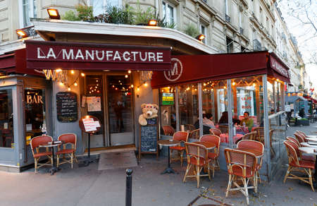 La Manufacture is French brasserie located in the Gobelins district with an old bistro look and French cuisine.のeditorial素材