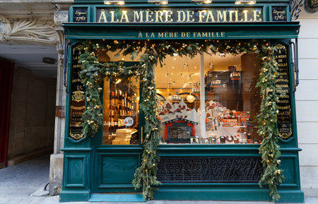 A la Mere de Famille is the oldest chocolate shop in Paris. The store first opened in 1761 at Faubourg Montmartre street.のeditorial素材