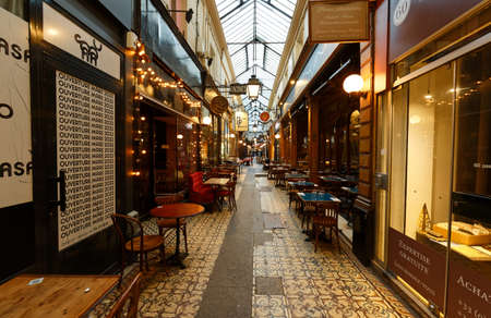 Passage des Panoramas is the oldest covered passages of Paris.のeditorial素材