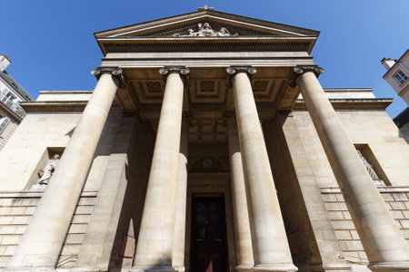 The Church of Saint Denis du Saint Sacrement was the first parish church built during the Restoration of the monarchy after the French Revolution. Paris.の写真素材