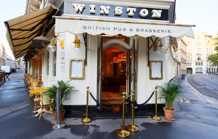 Located in the 16th arrondissement of Paris in the very famous Champs Elysees district, the Sir Winston is the oldest British Pubs in the capital.のeditorial素材
