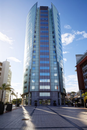 Business Center Pointe Simon which includes the Lumina Tower, a 21-story office building, a 40-unit condominium building and the 7-story Simon Hotel.のeditorial素材