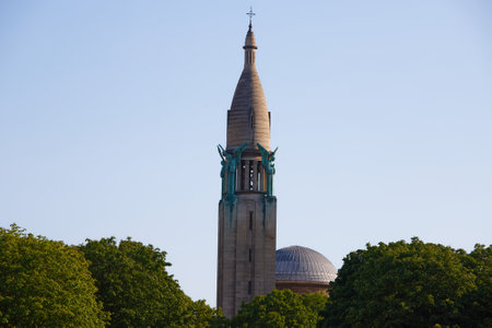 The church of the Sacre Coeur is the monument in the municipality of Gentilly , France.の写真素材