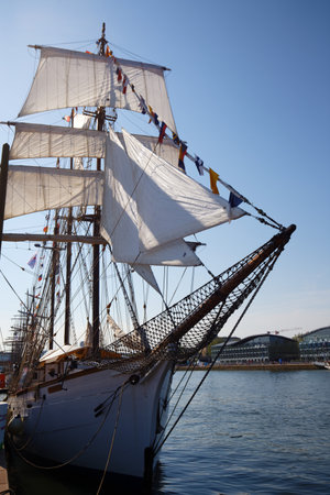 le Marite ship in the Armada of Rouen, a parade of old sailing boats.のeditorial素材