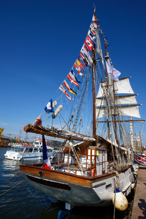 le Marite ship in the Armada of Rouen, a parade of old sailing boats.のeditorial素材