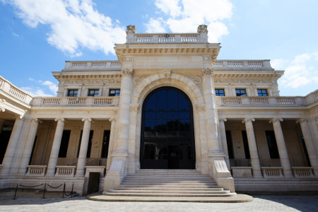 Palace Galliera exterior view , Paris, France. Palais Galliera, neo-reinassance architecture now hosts dress, costumes and fashion collections.のeditorial素材