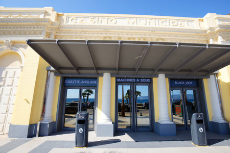 The municipal casino of Ajaccio city , Corsica island. It located in historical centre on seaside.のeditorial素材