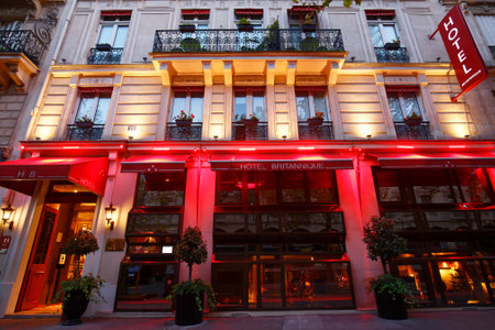 The Britannique hotel located in the heart of Paris, Chatelet district . Just a stone throw from the Louvre, the banks of the Seine, the Tuileries Gardens .のeditorial素材