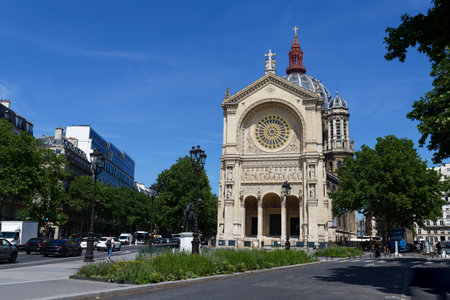 Saint-Augustin church is a Catholic church located at boulevard Malesherbes in the 8th district of Paris . It was built between 1860 and 1871.の写真素材