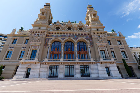 Famous Opera building in Monte Carlo on the French riviera in principality of Monaco .の写真素材