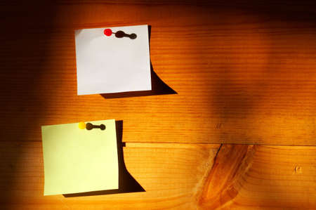 Colorful blank post-it notes affixedの写真素材