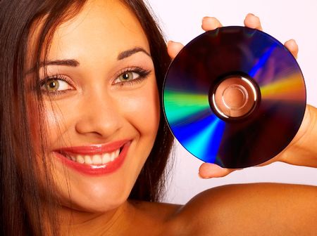 Multimedia brunetteの写真素材